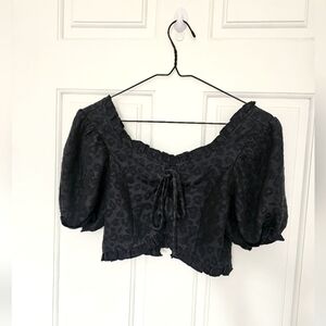 Bubbles Leopard Print Crop Top